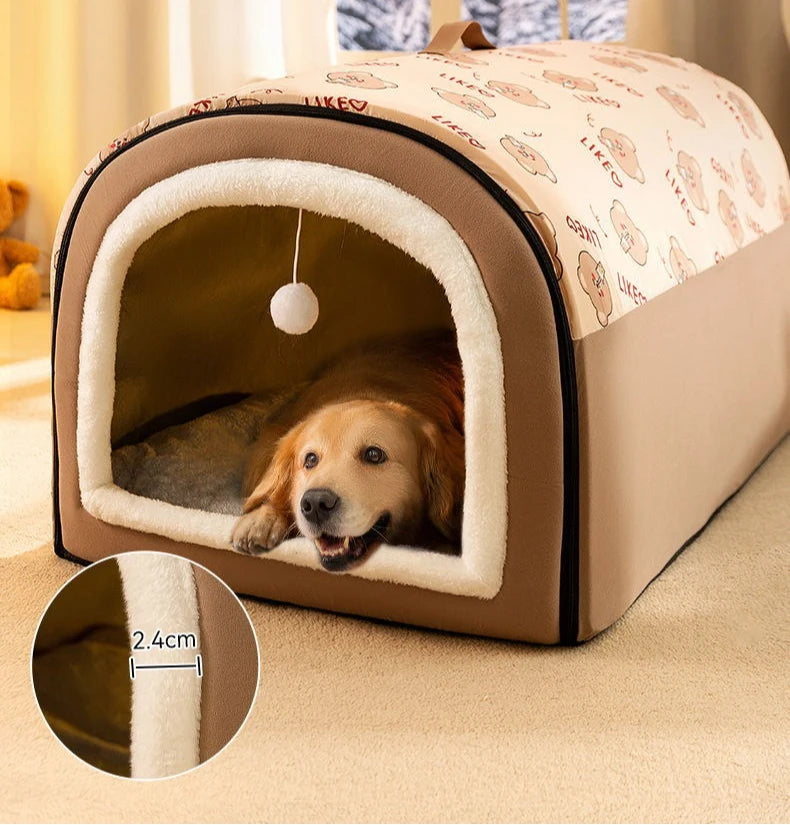 Calming Enclosed Pet Bed