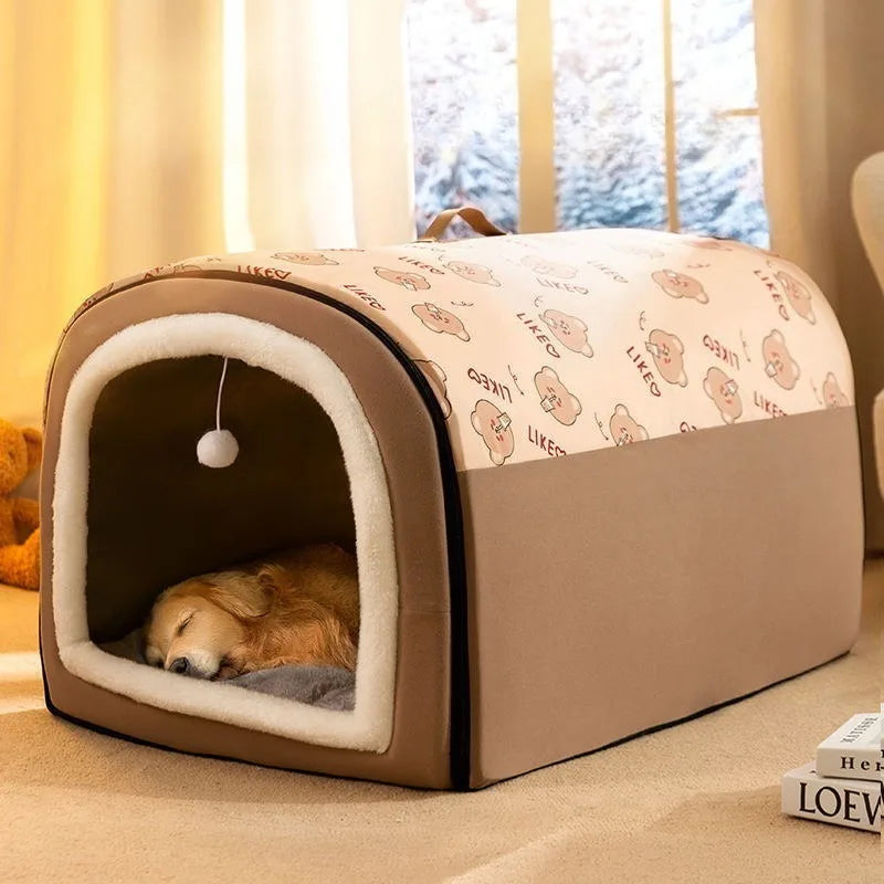 Calming Enclosed Pet Bed