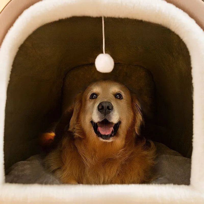 Calming Enclosed Pet Bed