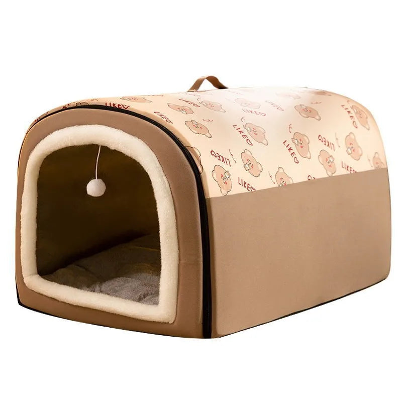 Calming Enclosed Pet Bed