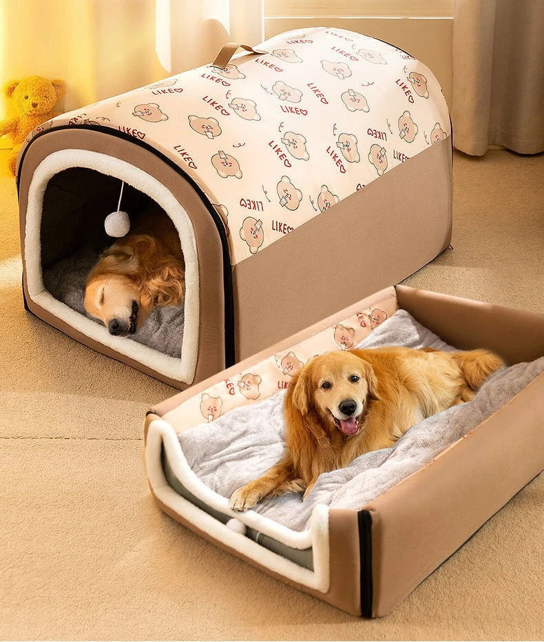 Calming Enclosed Pet Bed